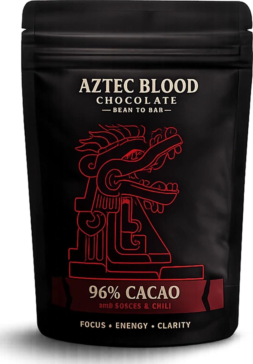 AztecBlood 80g pouch — 96% cacao with chili and spices